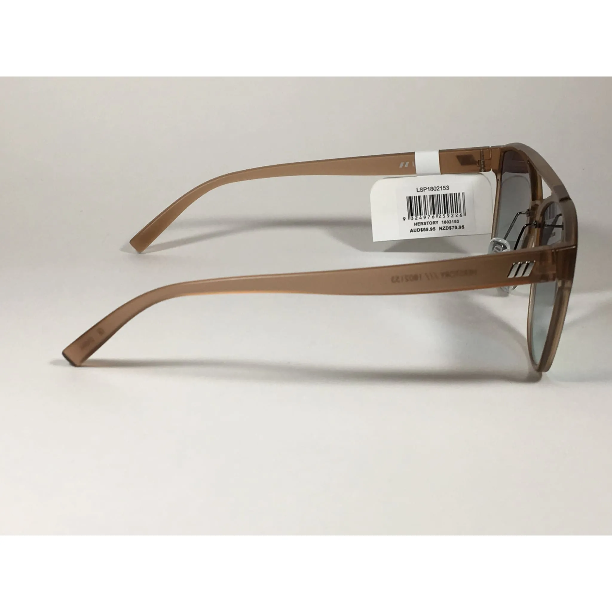 Le Specs Herstory Aviator Sunglasses Matte Ginger Frame Light Blue Mirror Lens LSP1802153
