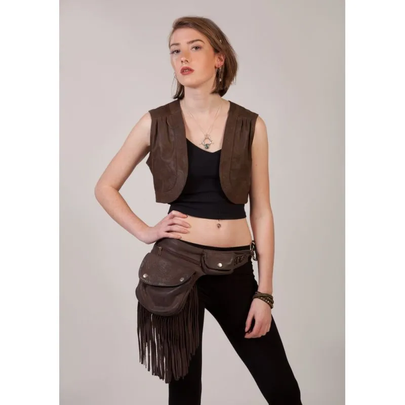 Leather Tassel Belt - Maple