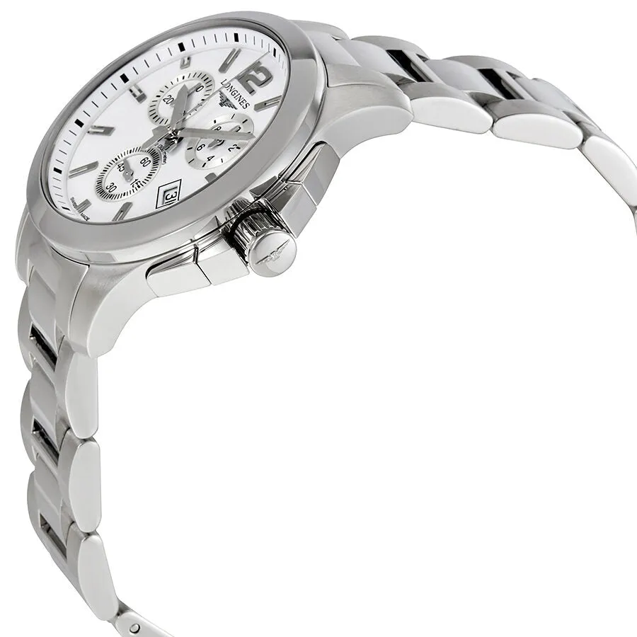 Longines Conquest Chronograph White Dial Unisex Watch L33794166 L3.379.4.16.6