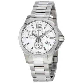 Longines Conquest Chronograph White Dial Unisex Watch L33794166 L3.379.4.16.6