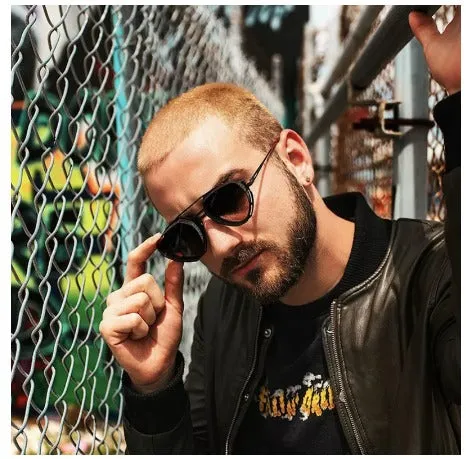 Marc Jacobs Unique Steampunk Lens Retro Brown Color Metal Frame Sunglasses UV 400 protection Anti Eyestrain High Quality Sunglass For Men's And Women's MJ-UV-401