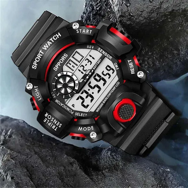 Mens Casual Mascular Sport Digital Analog Watches