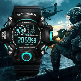 Mens Casual Mascular Sport Digital Analog Watches