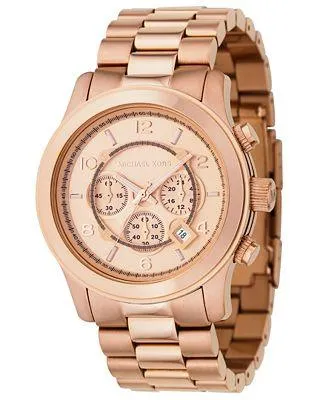 Michael Kors MK8096 Men's Chronograph Runway Rose Gold Plated Watch