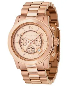 Michael Kors MK8096 Men's Chronograph Runway Rose Gold Plated Watch