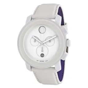 Movado Bold Chronograph All White Unisex Watch 3600025