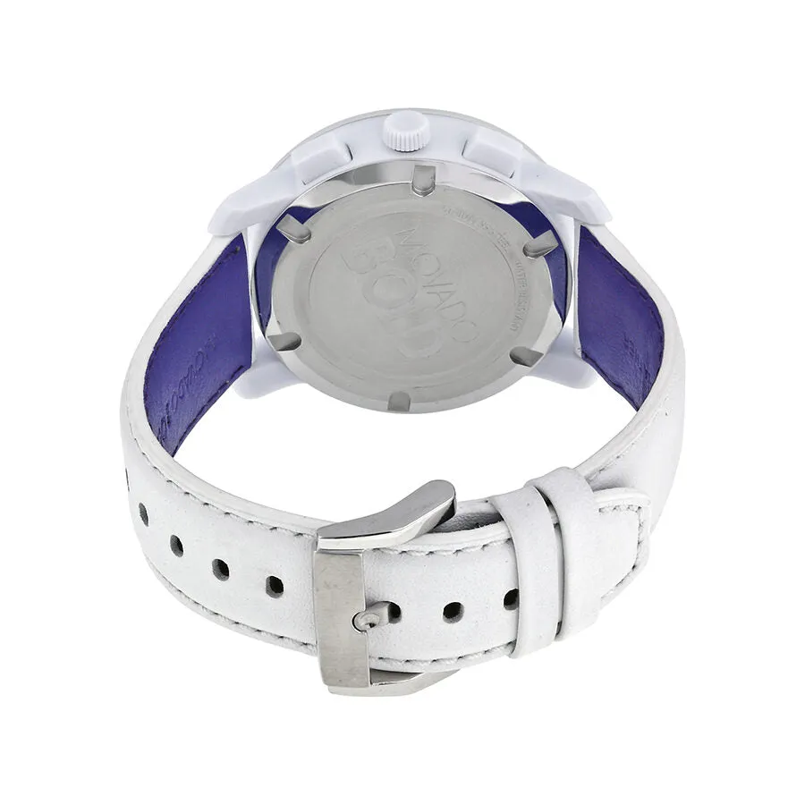 Movado Bold Chronograph All White Unisex Watch 3600025
