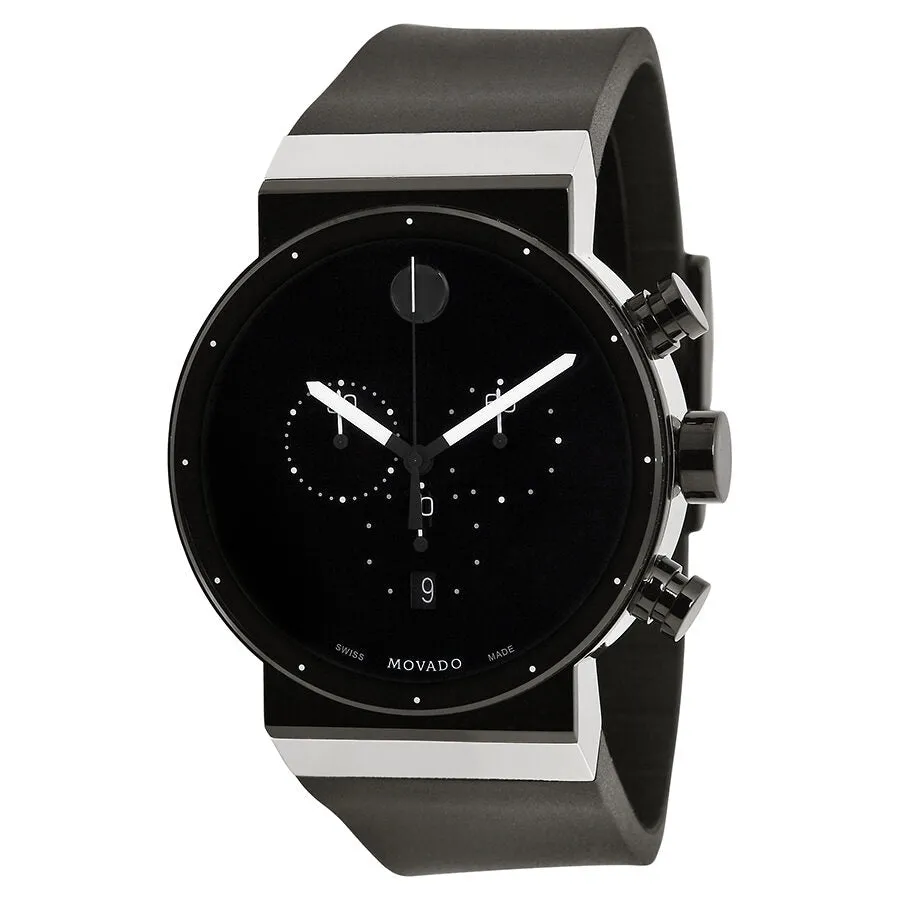 Movado Sapphire Synergy Black Dial Chronograph Men's Watch 0606501