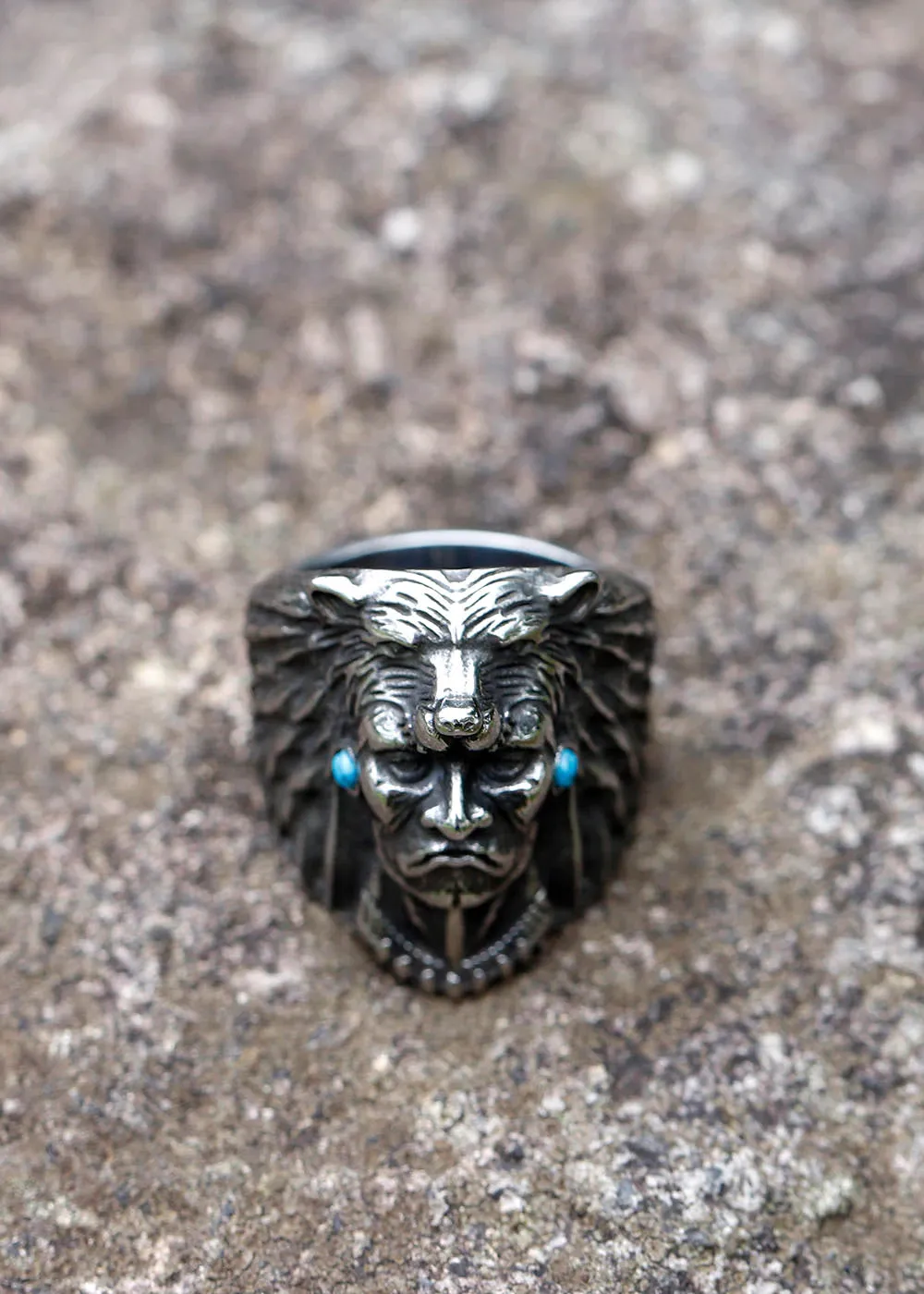 Native American Chief Animal Ring