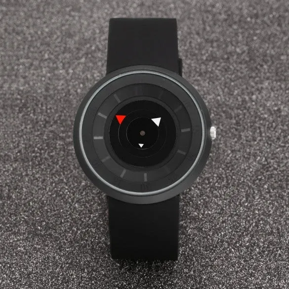 New Casual Sport Lovers Quartz Analog Silica Gel Band Rotary Table Dial Wrist Watch