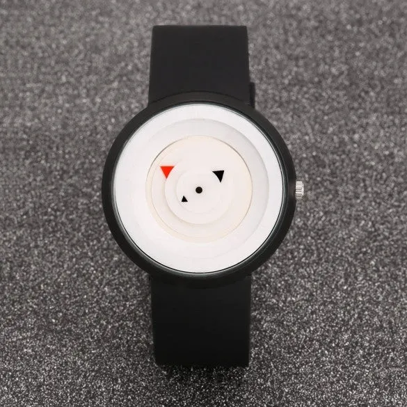 New Casual Sport Lovers Quartz Analog Silica Gel Band Rotary Table Dial Wrist Watch
