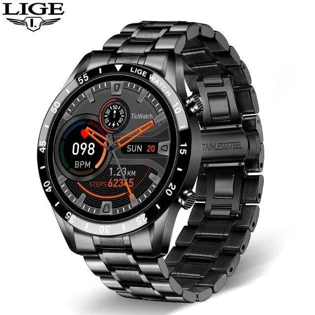 NEW MENS WATCHES - Full circle touch screen steel Band luxury Bluetooth call Sport Activity Smart watch