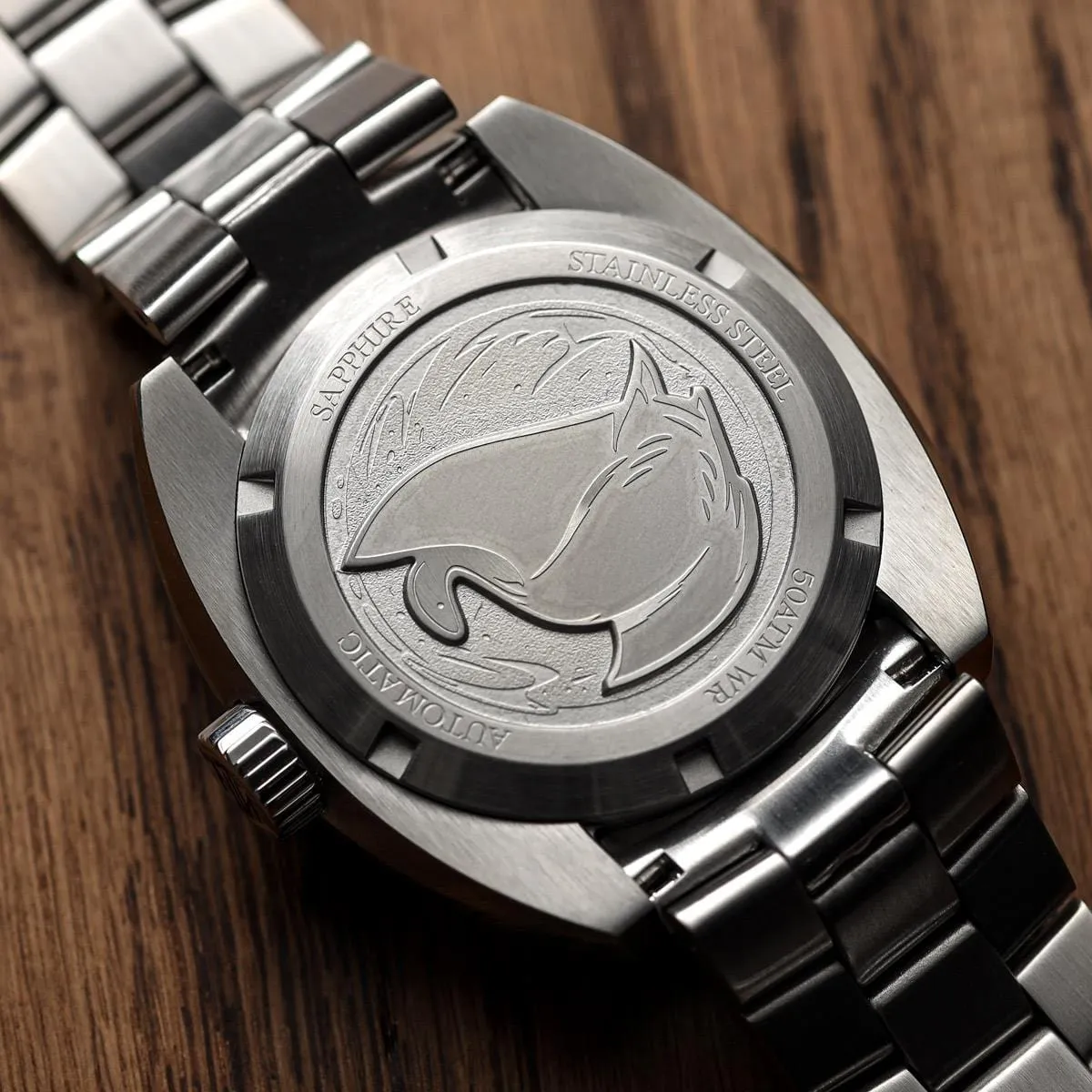 NTH DevilRay Automatic Dive Watch - No Date - Silver Sunburst