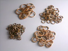 Open Jump Ring Mix - Antique Copper Plated - 100 rings (incl. 4mm, 6mm, 8mm, 10mm)
