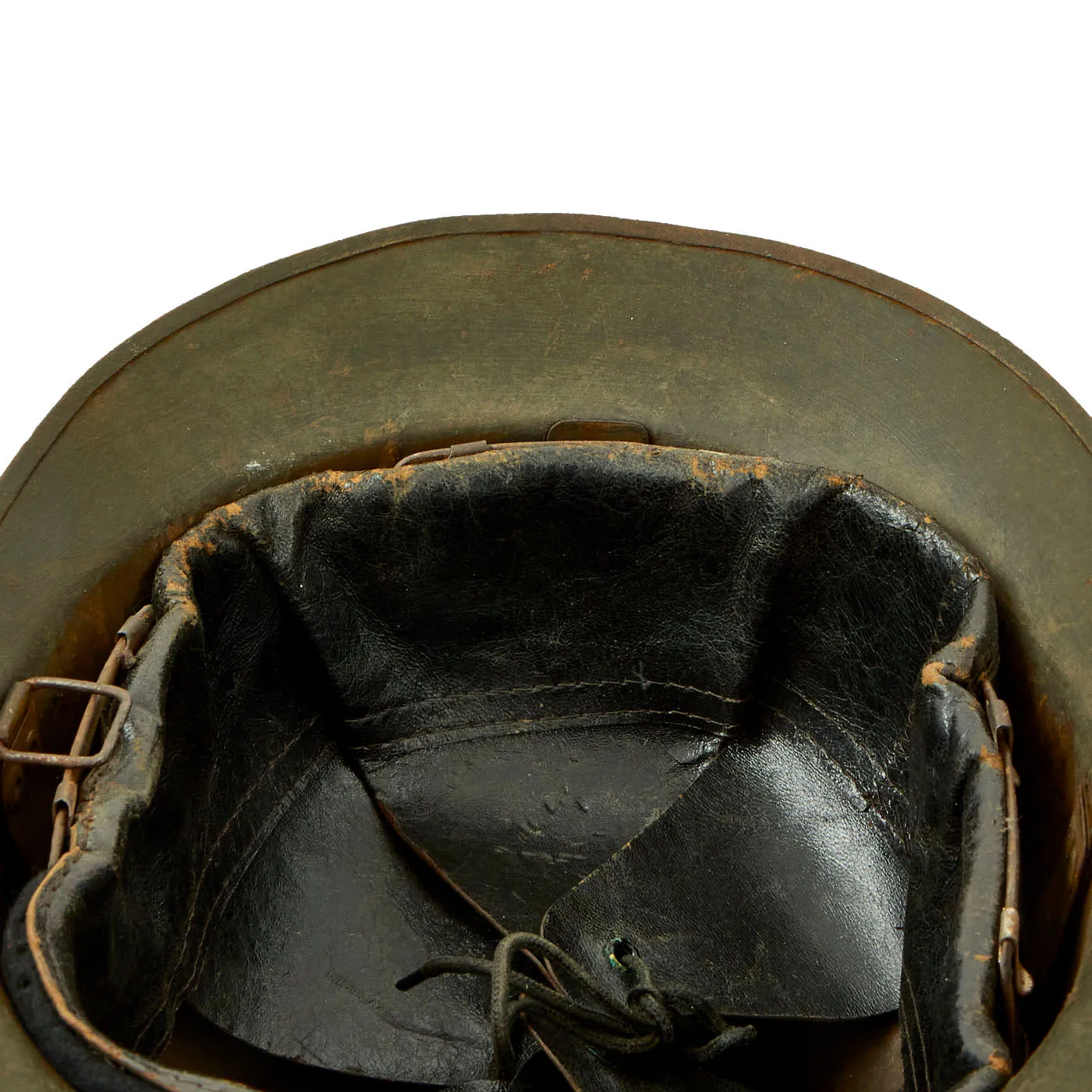 Original Belgian WWII Model 1926 Adrian Infantry Helmet with Lion Badge & Liner