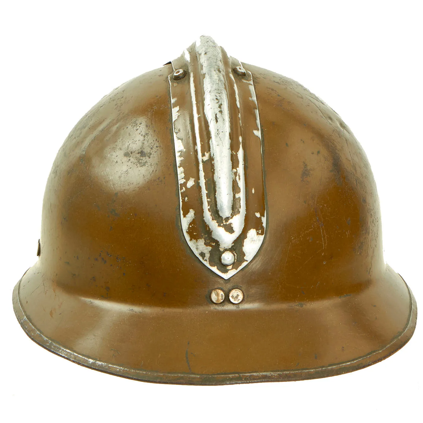 Original Belgian WWII Model 1926 Adrian Infantry Helmet with Lion Badge & Liner