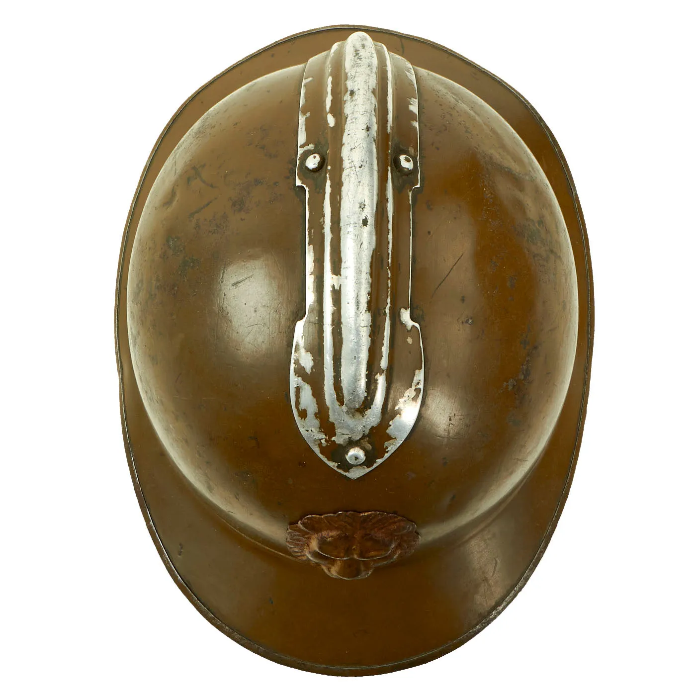 Original Belgian WWII Model 1926 Adrian Infantry Helmet with Lion Badge & Liner