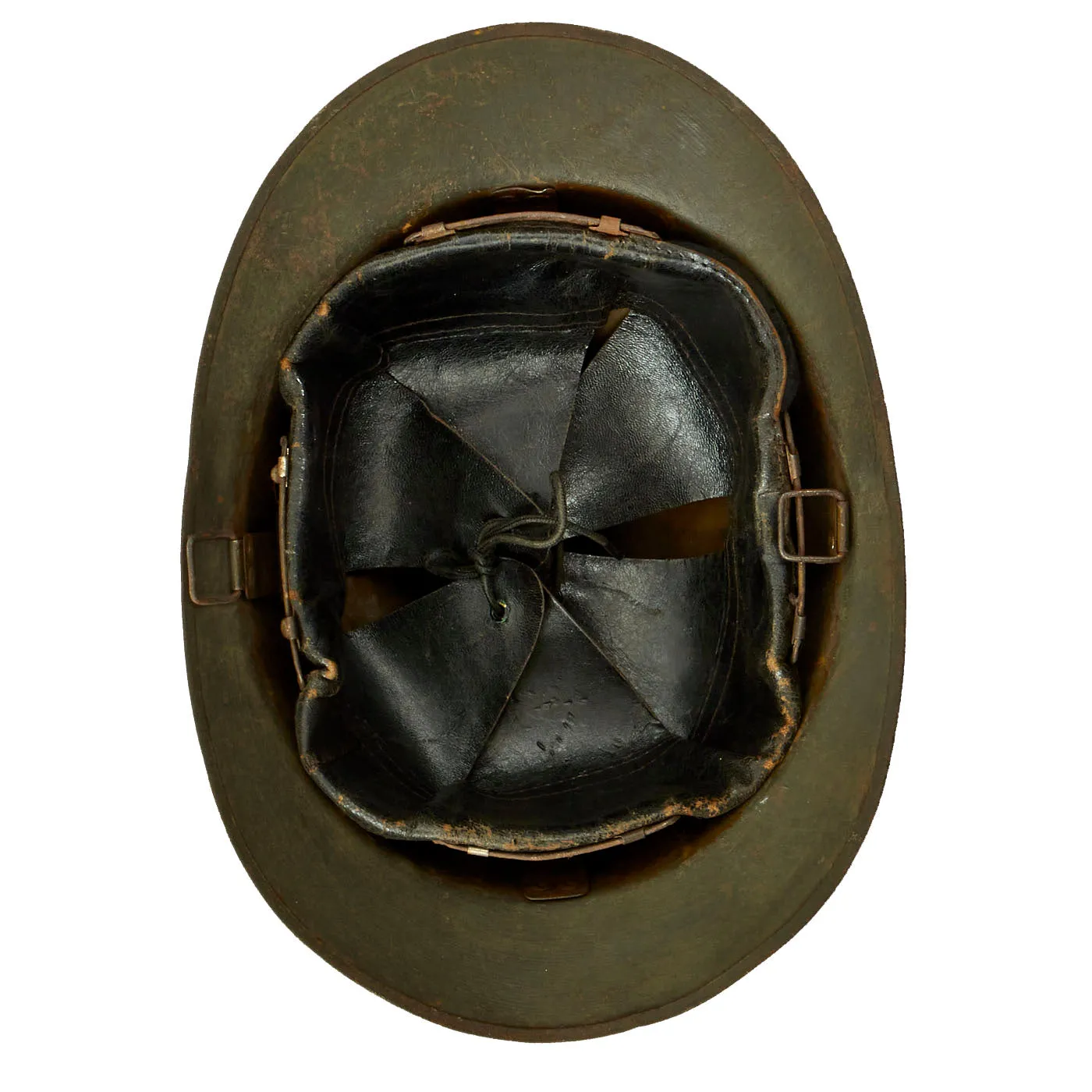 Original Belgian WWII Model 1926 Adrian Infantry Helmet with Lion Badge & Liner