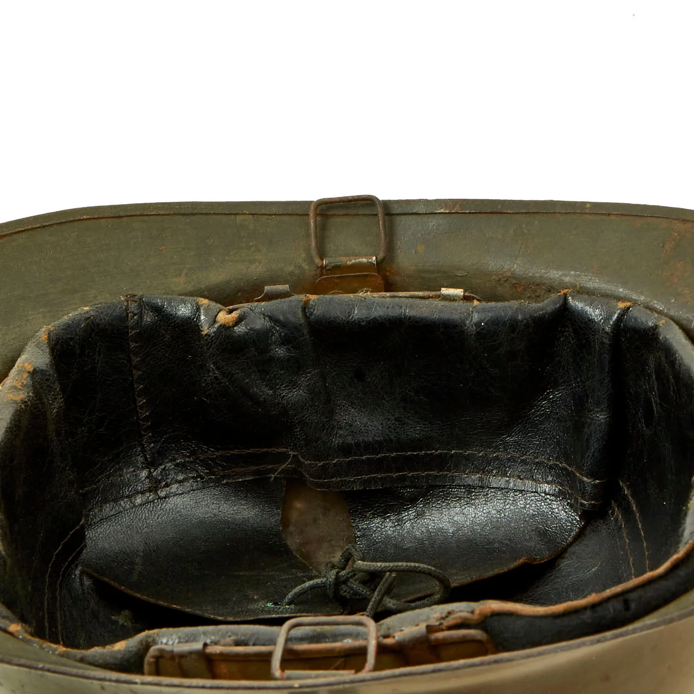 Original Belgian WWII Model 1926 Adrian Infantry Helmet with Lion Badge & Liner