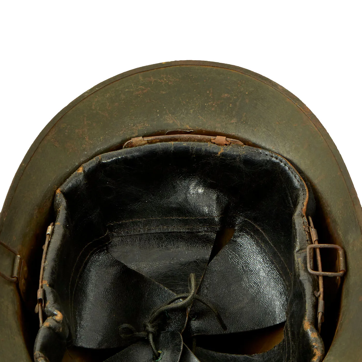 Original Belgian WWII Model 1926 Adrian Infantry Helmet with Lion Badge & Liner