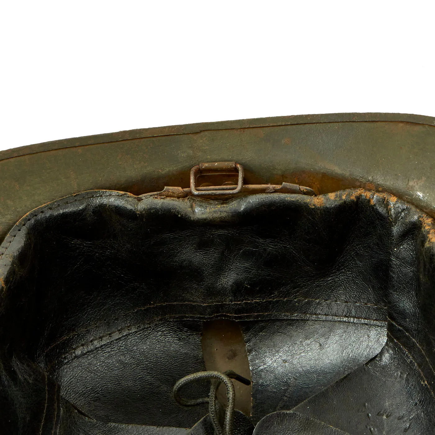 Original Belgian WWII Model 1926 Adrian Infantry Helmet with Lion Badge & Liner