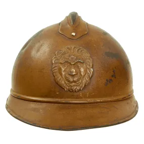 Original Belgian WWII Model 1926 Adrian Type Infantry Helmet with Lion Badge - Shell
