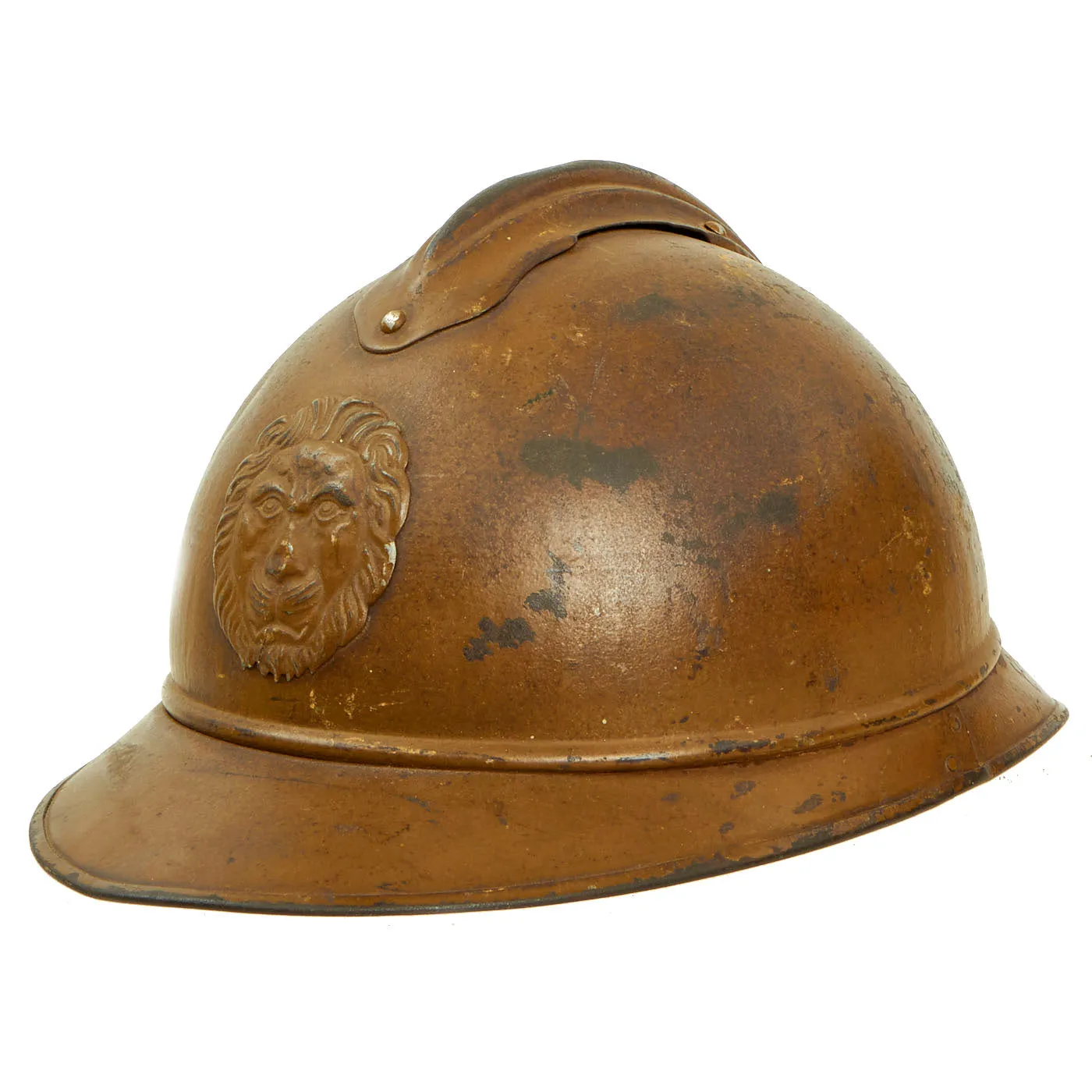 Original Belgian WWII Model 1926 Adrian Type Infantry Helmet with Lion Badge - Shell