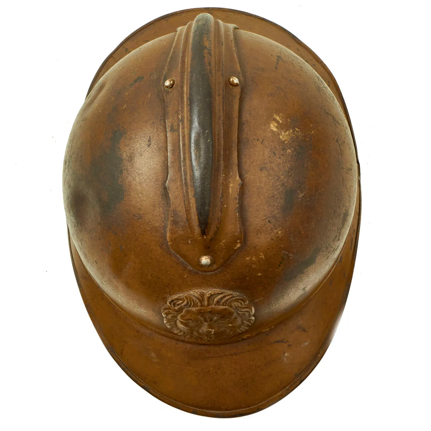 Original Belgian WWII Model 1926 Adrian Type Infantry Helmet with Lion Badge - Shell