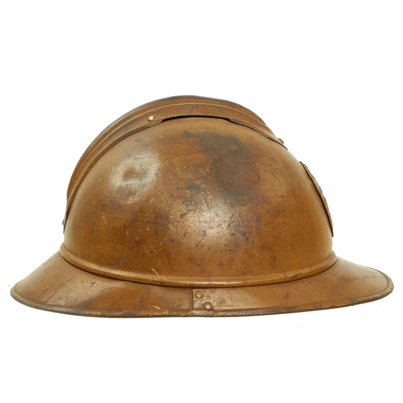 Original Belgian WWII Model 1926 Adrian Type Infantry Helmet with Lion Badge - Shell