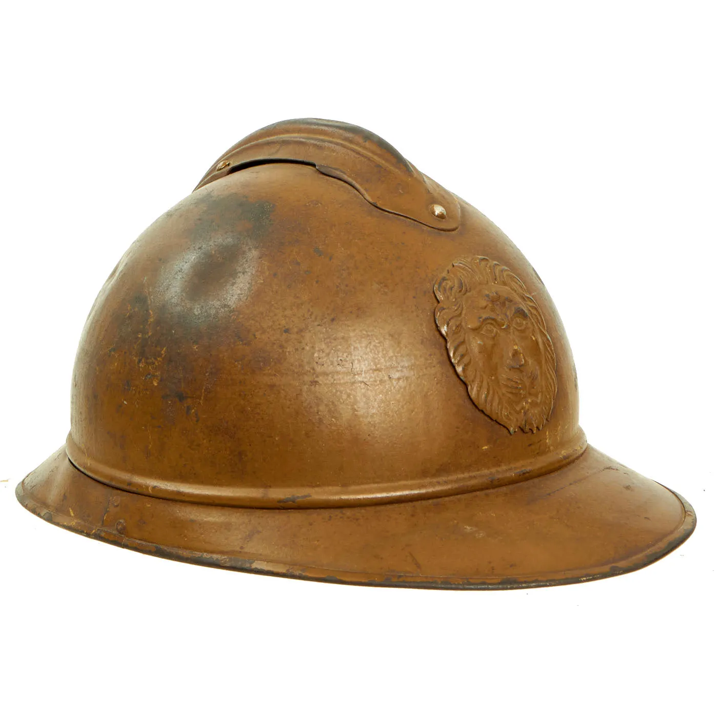 Original Belgian WWII Model 1926 Adrian Type Infantry Helmet with Lion Badge - Shell