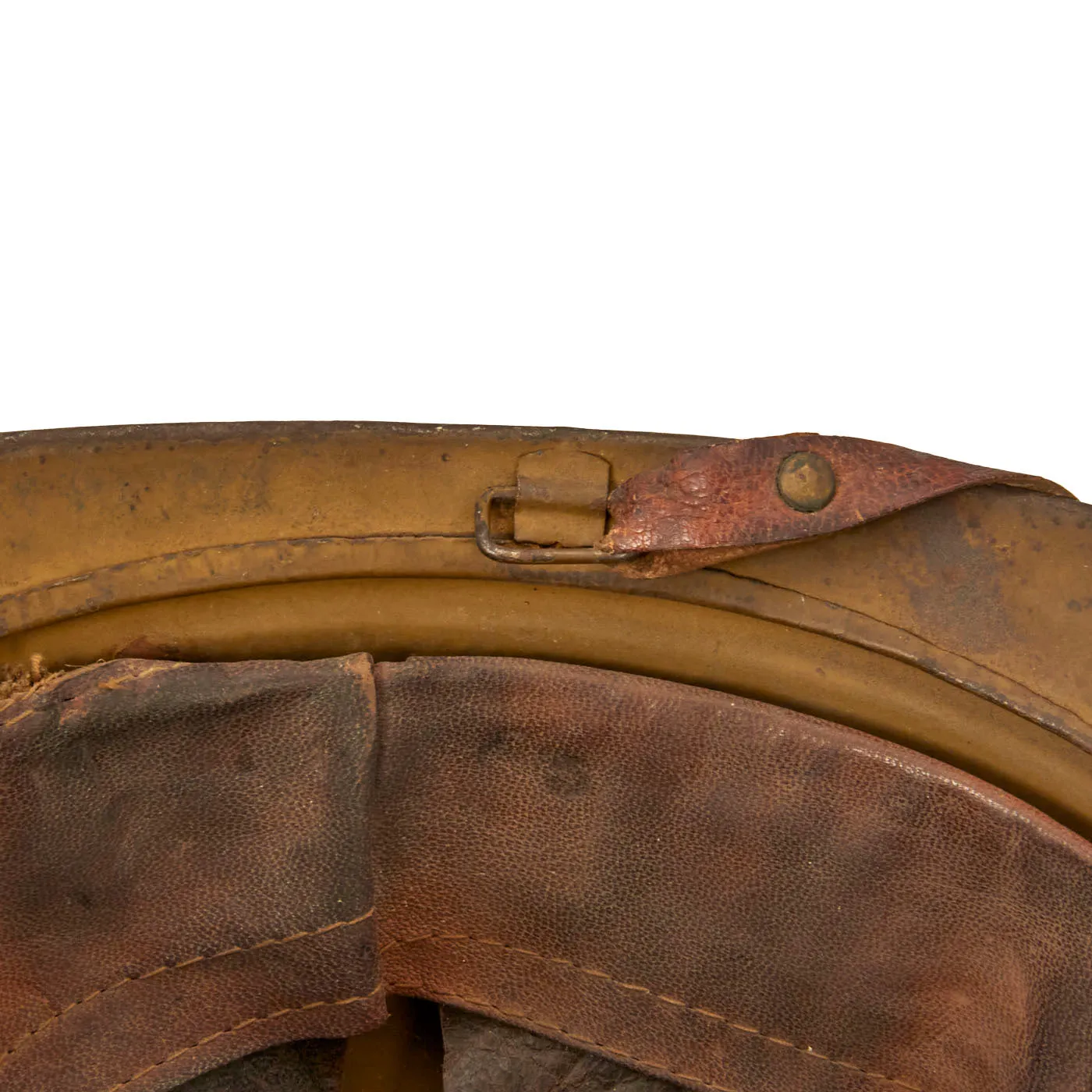Original Belgian WWII Model 1926 Adrian Type Infantry Helmet with Lion Badge