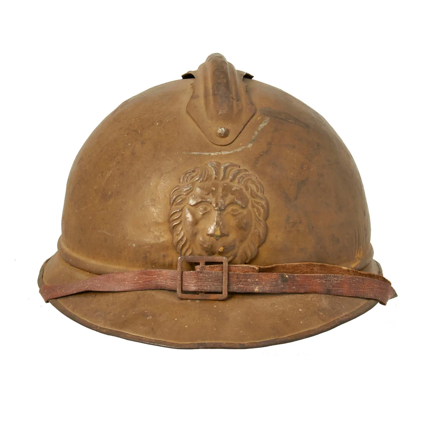 Original Belgian WWII Model 1926 Adrian Type Infantry Helmet with Lion Badge