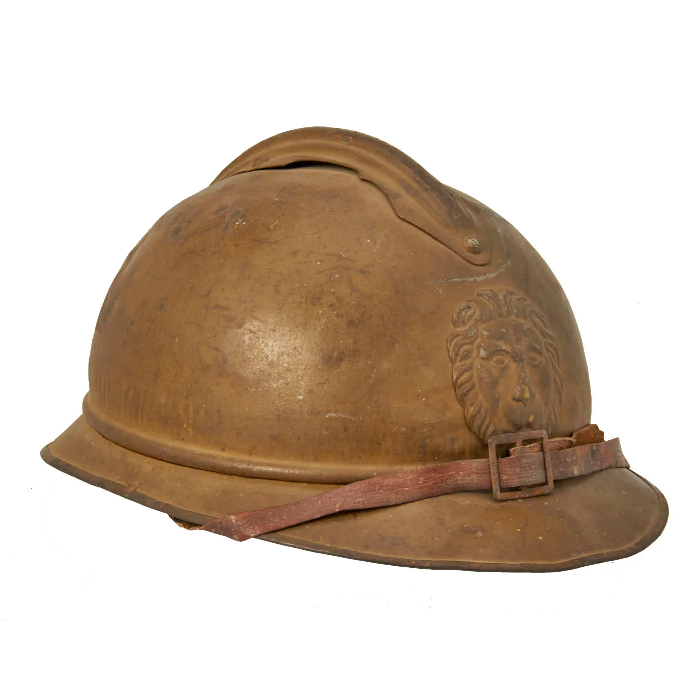 Original Belgian WWII Model 1926 Adrian Type Infantry Helmet with Lion Badge