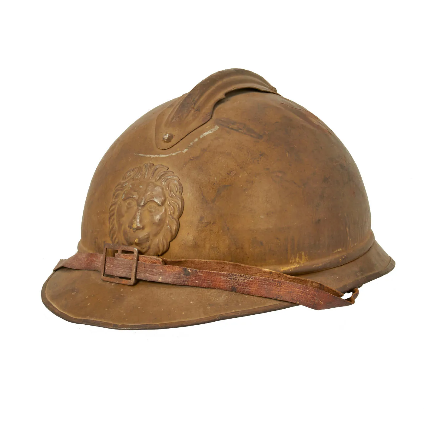Original Belgian WWII Model 1926 Adrian Type Infantry Helmet with Lion Badge