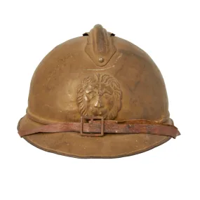 Original Belgian WWII Model 1926 Adrian Type Infantry Helmet with Lion Badge