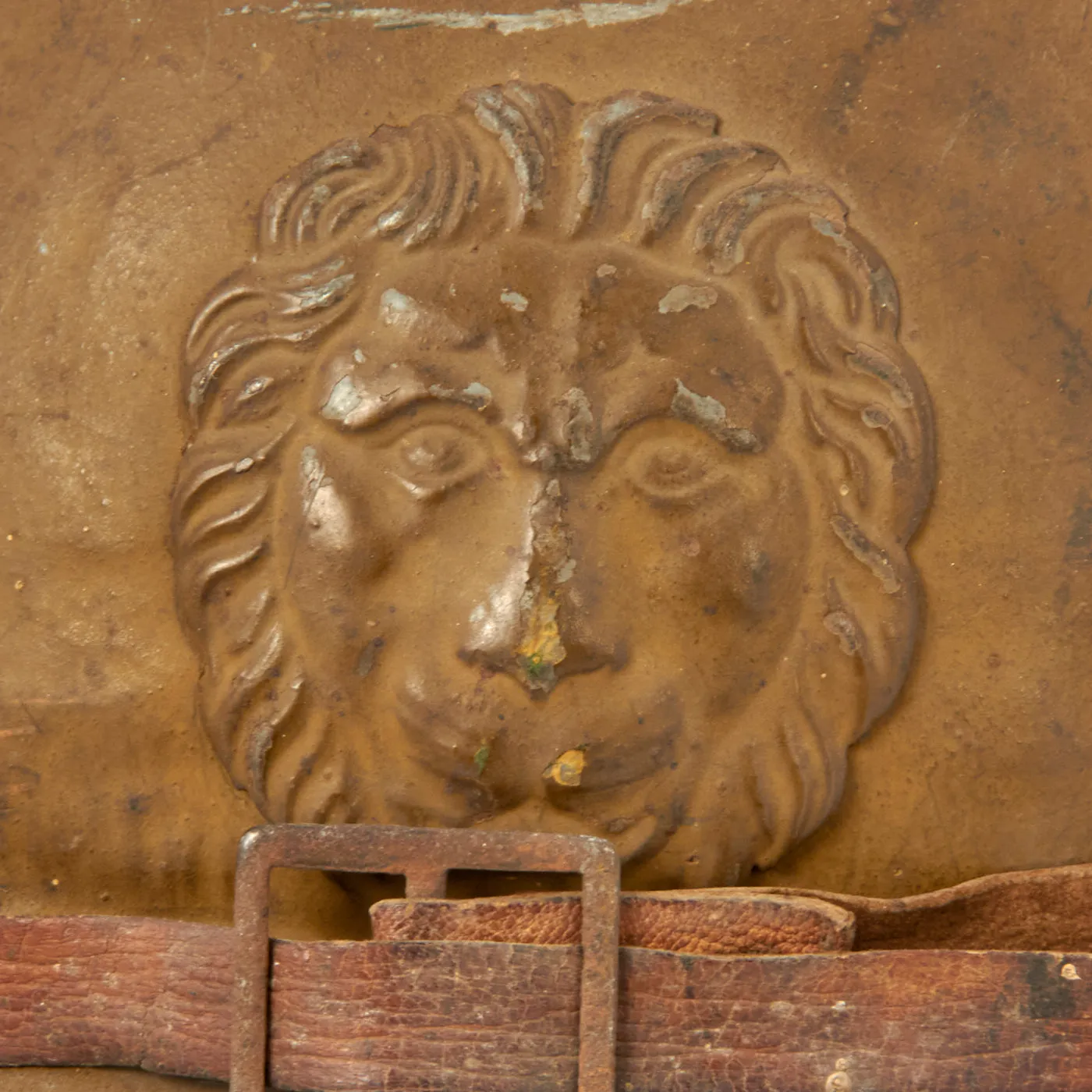 Original Belgian WWII Model 1926 Adrian Type Infantry Helmet with Lion Badge