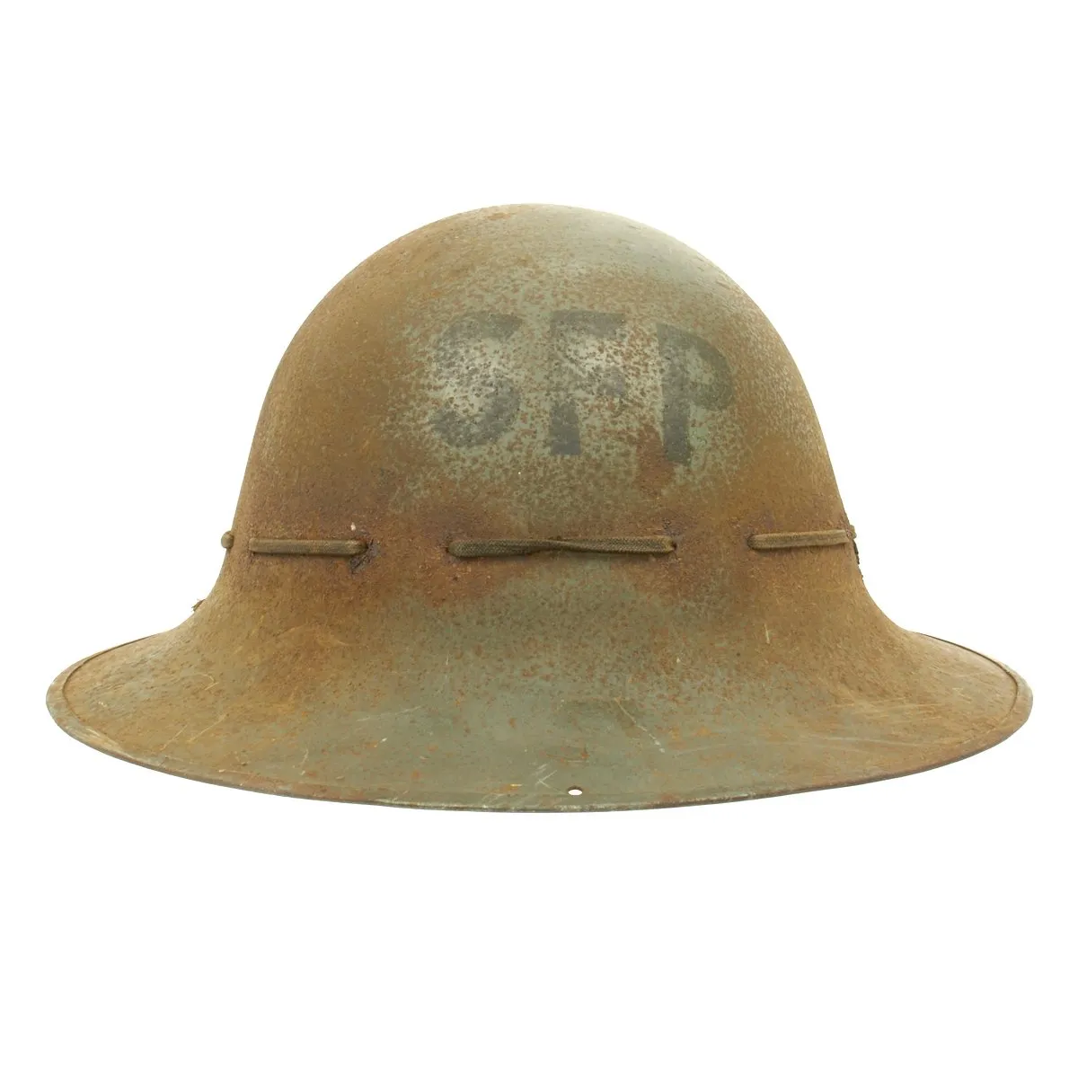 Original British WWII SFP Civil Defense Zuckerman Helmet - Dated February 1941