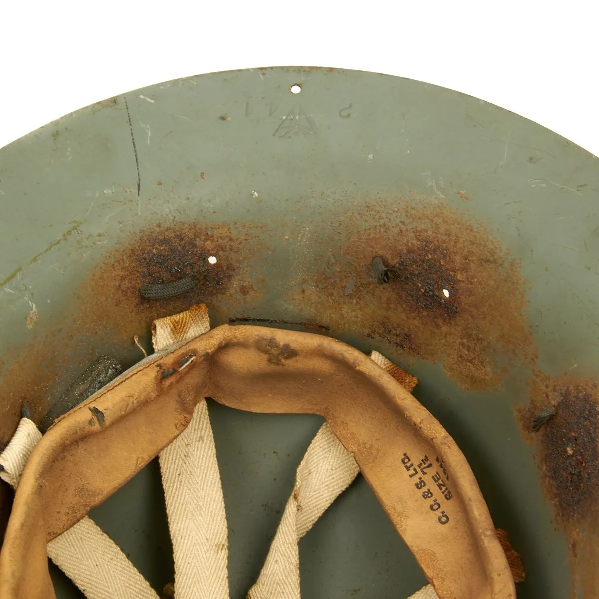 Original British WWII SFP Civil Defense Zuckerman Helmet - Dated February 1941