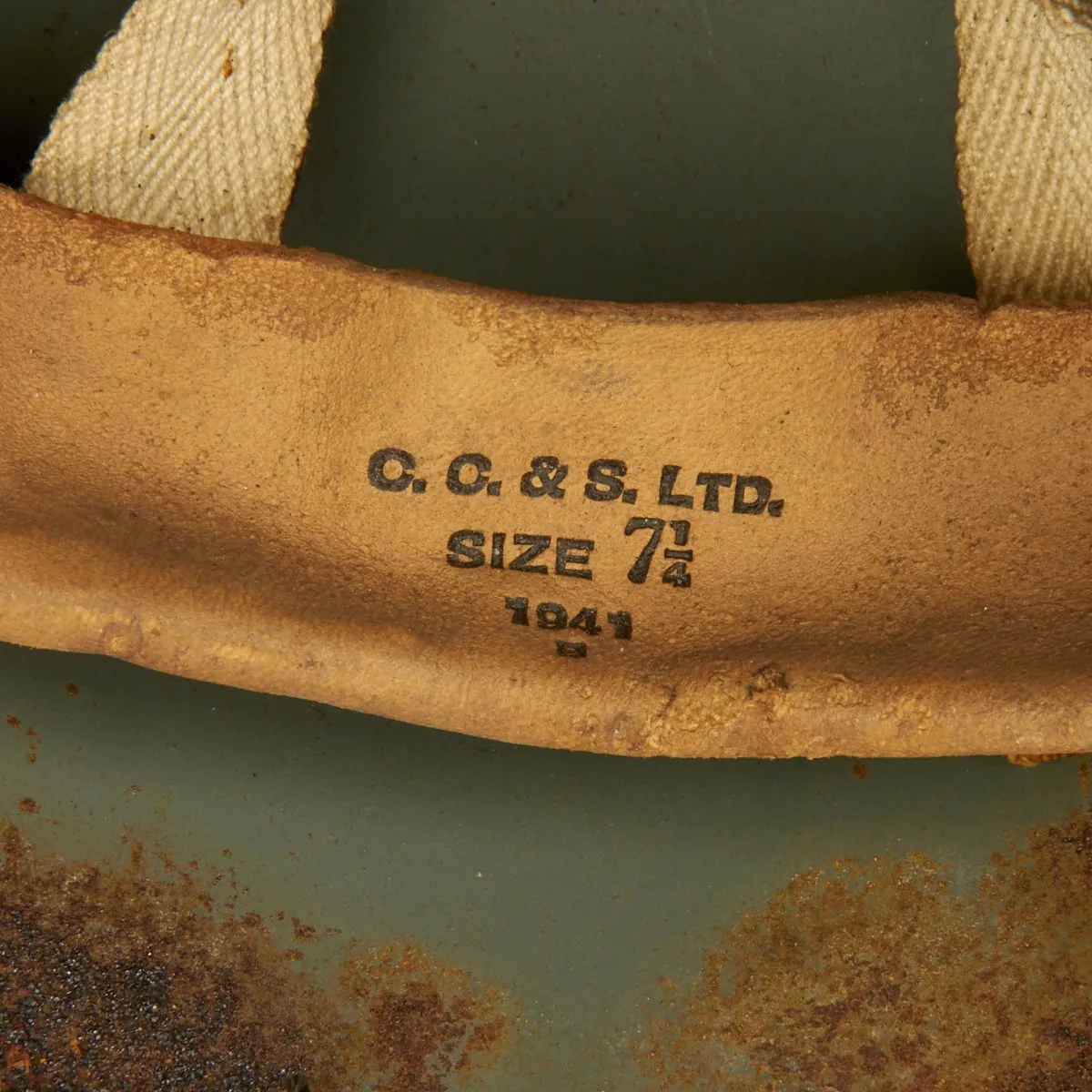 Original British WWII SFP Civil Defense Zuckerman Helmet - Dated February 1941