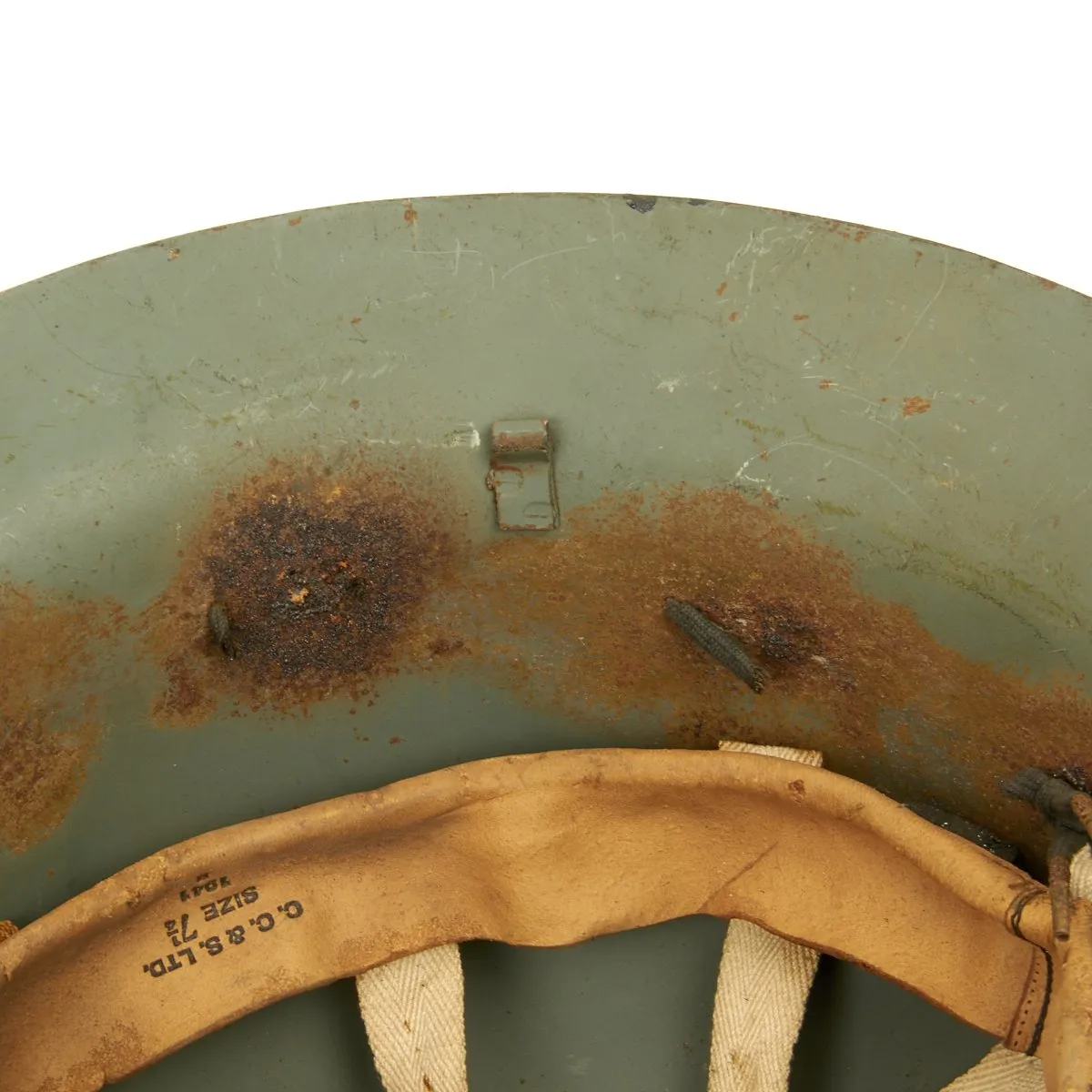 Original British WWII SFP Civil Defense Zuckerman Helmet - Dated February 1941