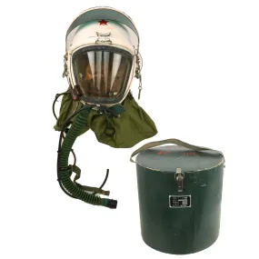 Original Chinese Air Force Cold War TK-1 High Altitude Flight Helmet Set in Original Crate
