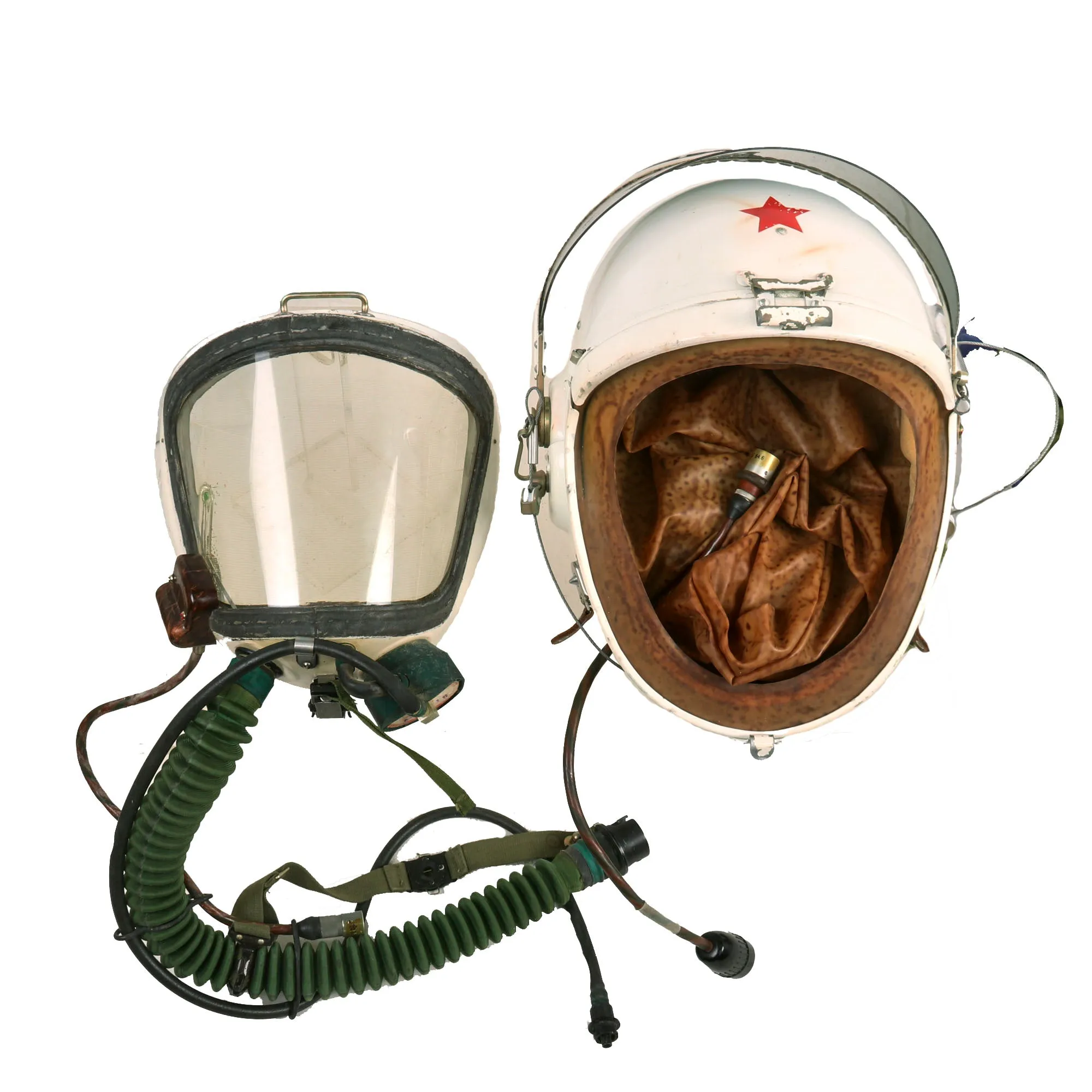 Original Chinese Air Force Cold War TK-1 High Altitude Flight Helmet Set in Original Crate
