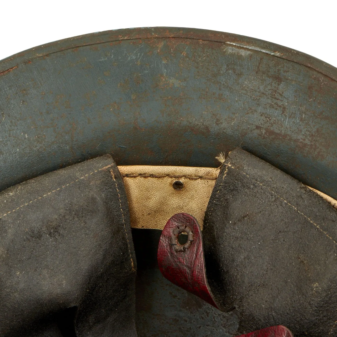 Original Czech Pre-WWII Vz29 Model 1929 Fire Service Steel Helmet-Used as Medic Helmet