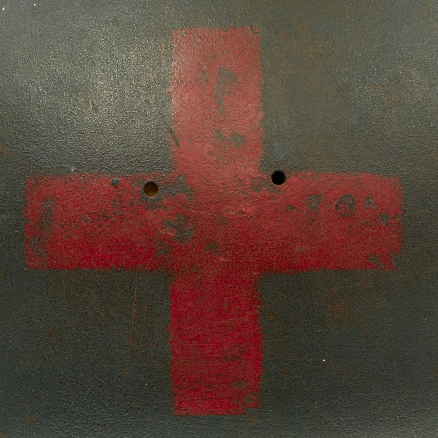 Original Czech Pre-WWII Vz29 Model 1929 Fire Service Steel Helmet-Used as Medic Helmet