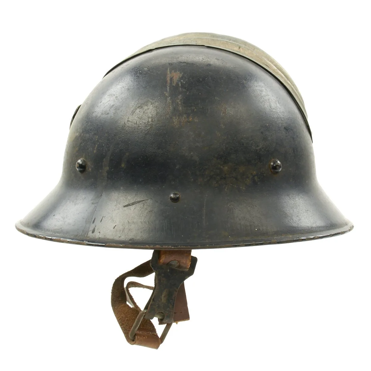 Original Czech Pre-WWII Vz29 Model 1929 Fire Service Steel Helmet
