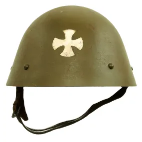 Original Czech WWII Vz32 / M32 "Egg-Shell" Russian Protective Corps Issued Steel Helmet