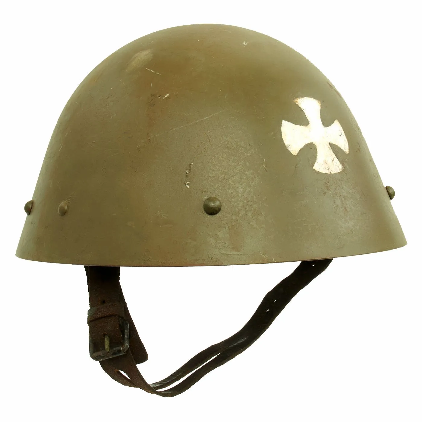 Original Czech WWII Vz32 / M32 "Egg-Shell" Russian Protective Corps Issued Steel Helmet