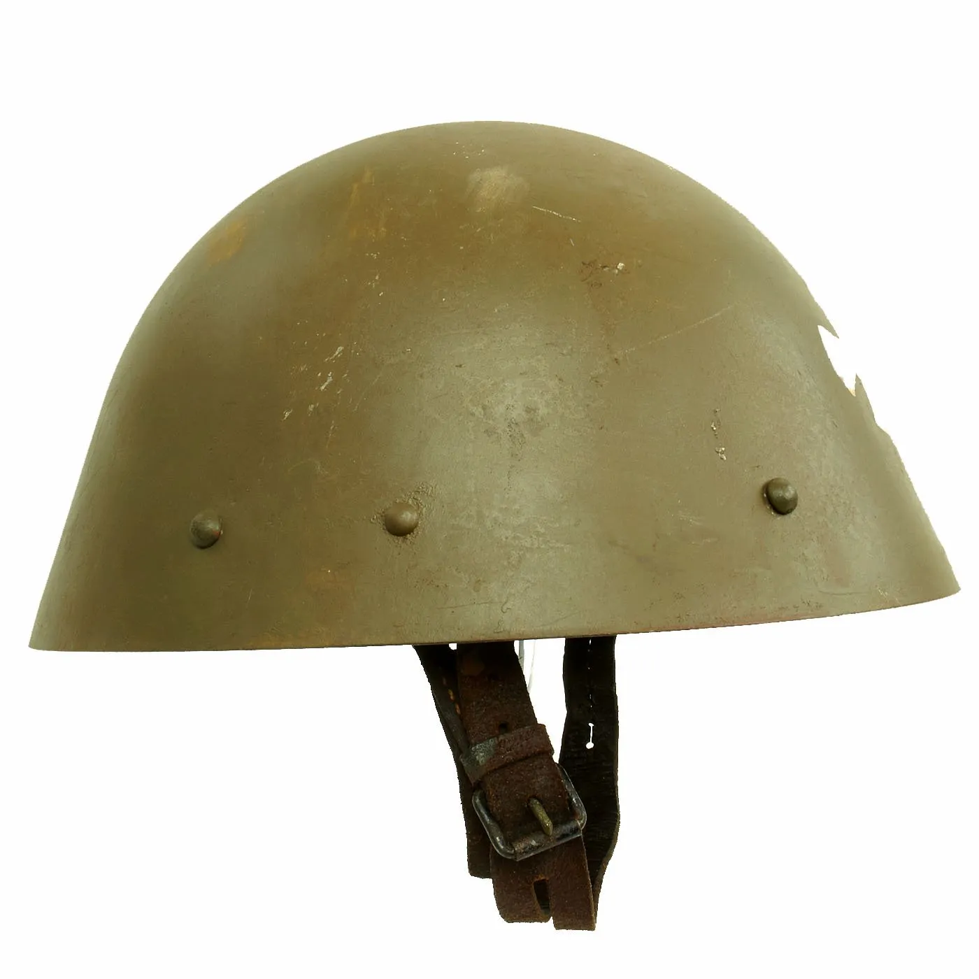 Original Czech WWII Vz32 / M32 "Egg-Shell" Russian Protective Corps Issued Steel Helmet