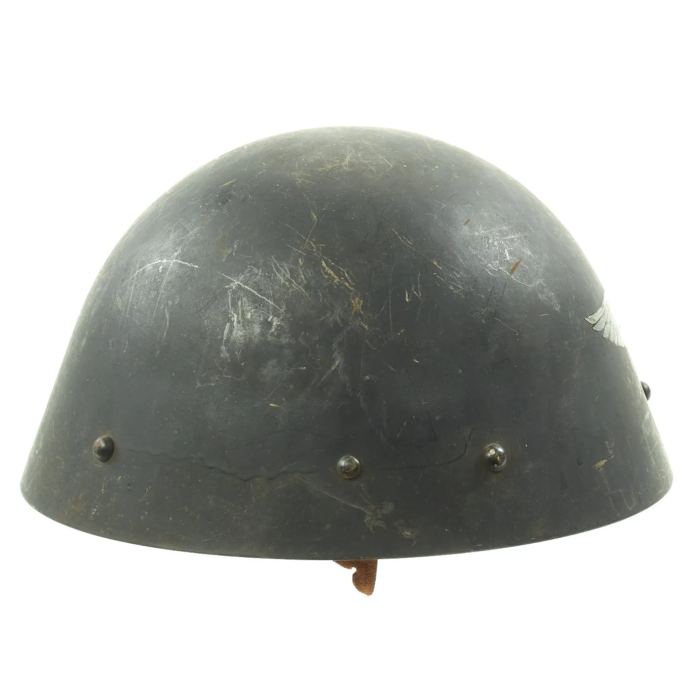 Original Czechoslovakian WWII Vz32 / M32 "Egg-Shell" Helmet Reissued for German Luftschutz - Dated 1935