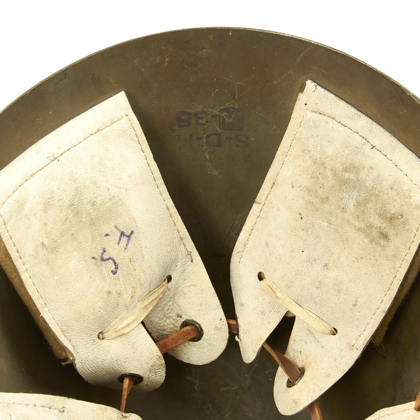 Original Czechoslovakian WWII Vz32 / M32 "Egg-Shell" Helmet Reissued for German Luftschutz - Dated 1935